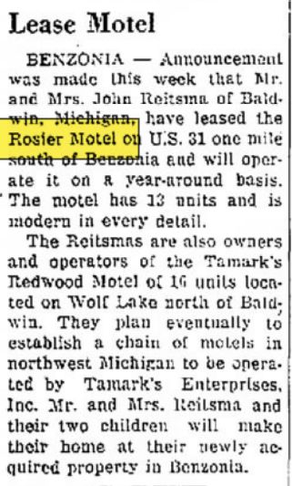 Rosiers Motel (Rosier Motel) - 1963 New Lesee's Take Over (newer photo)